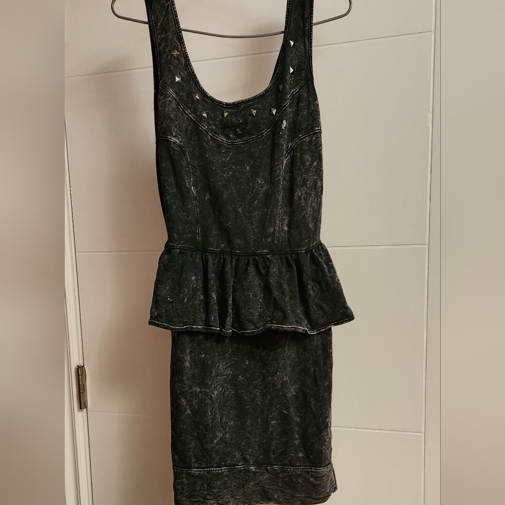 Sweet Love Black Peplum Sheath Mini Dress